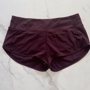 Lululemon Speed Up Short Maroon